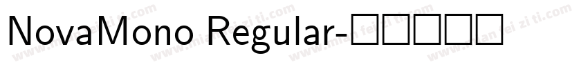 NovaMono Regular字体转换